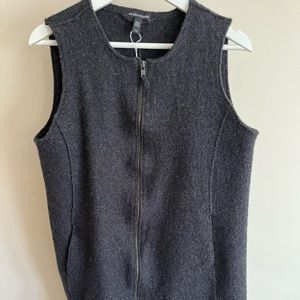 Eileen Fisher Wool Zip Up Vest